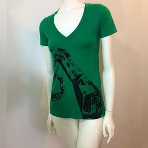 NWOT deep V women’s small t-shirt with NYC subway print!
